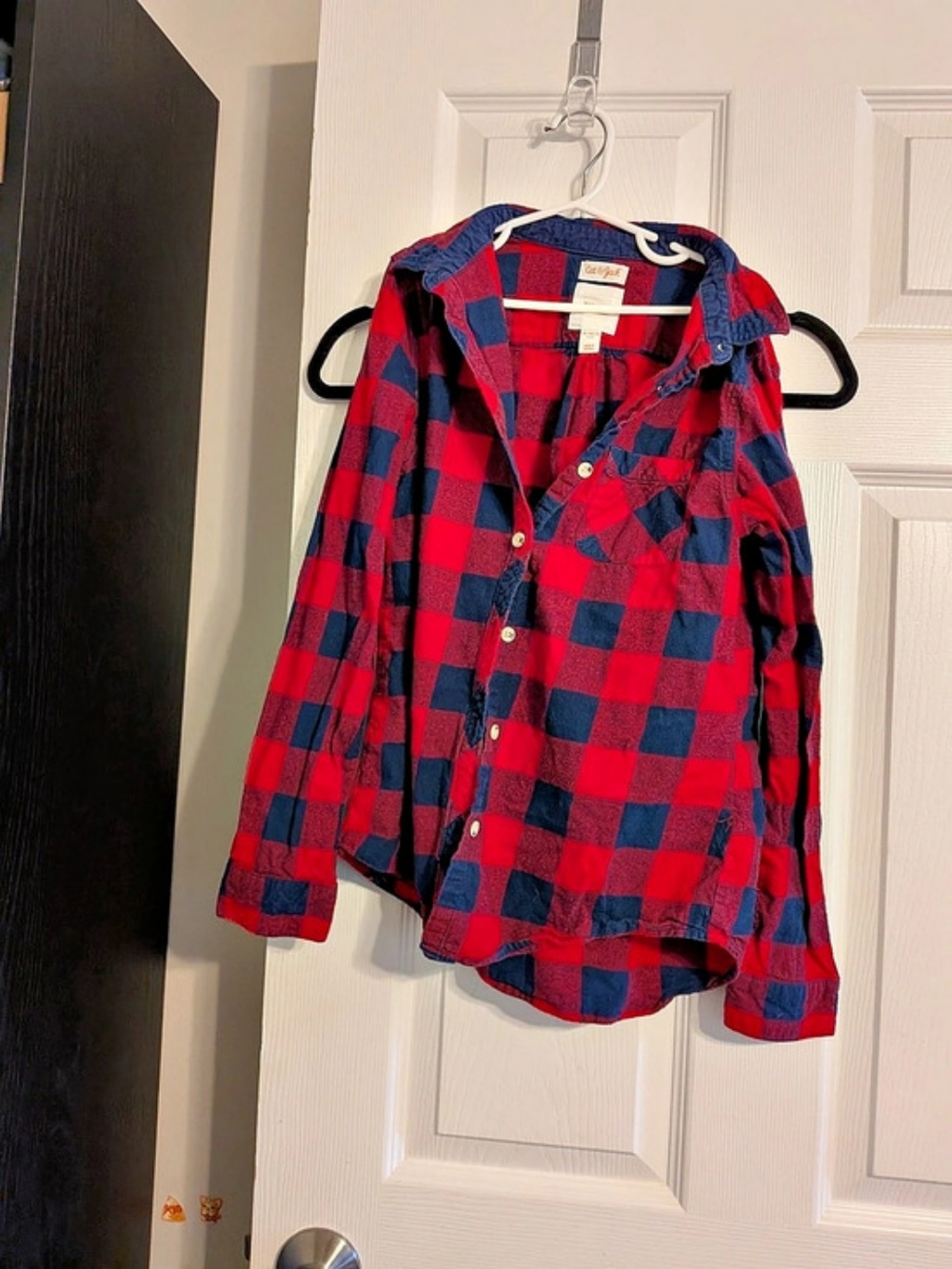 Cat & Jack Boys Plaid Button Down Shirt XL (14/16)